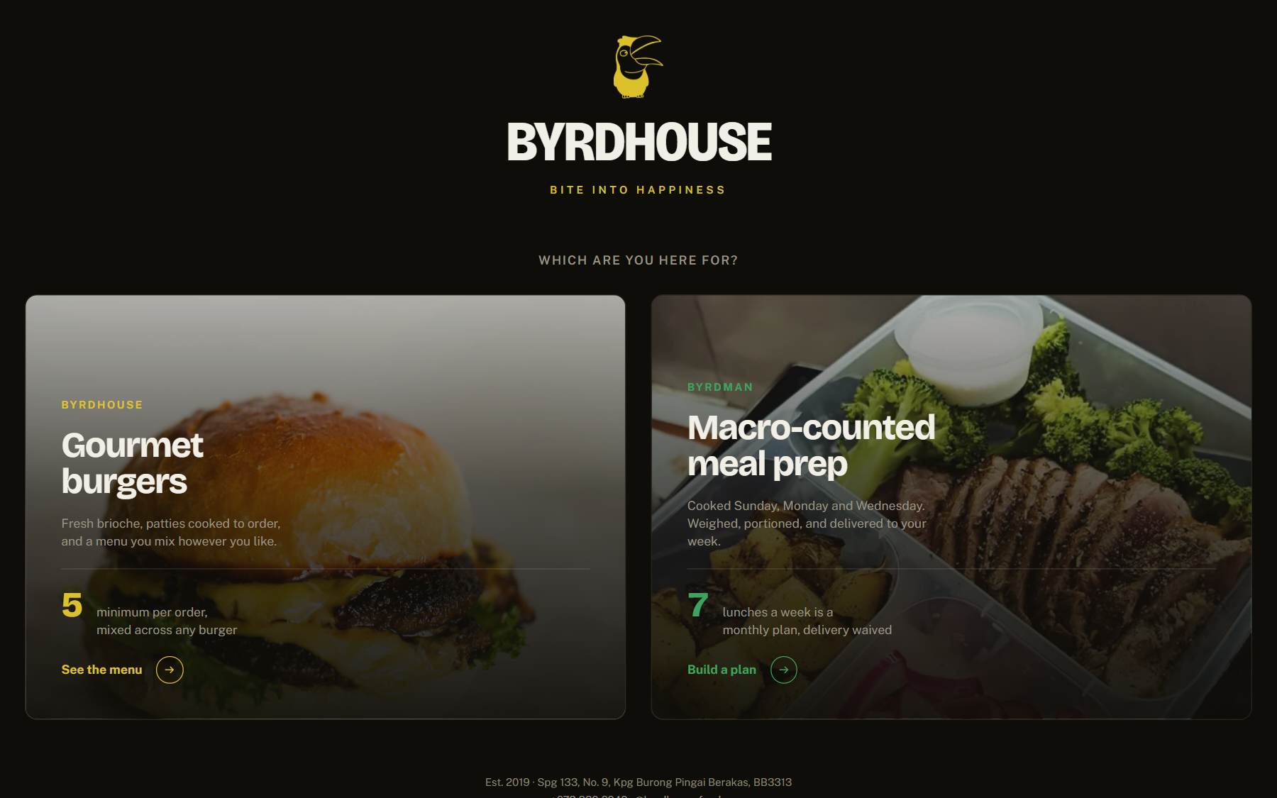 Byrdhouse — the live build at desktop width.